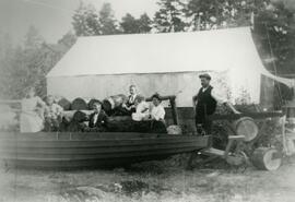 Ockenden family in front of tent