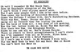 Poem entitled " My Memories"
