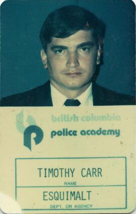 Timothy Carr, Justice Institute of BC ID