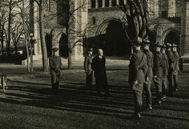 B.C. Provincial Police officers being inspected by Gordon Wismer, Attorney General of BC