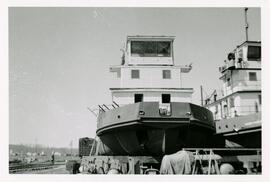 Tugboat under construction at Yarrows Ltd.