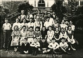 Grade 7 class, Lampson St. School, 1937