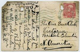 Message side of postcard