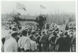 R.H. Pooley electioneering, possibly in Sooke