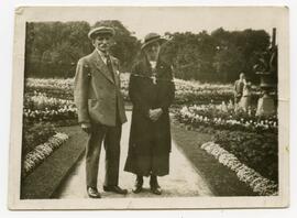 Man and woman standing in gardens