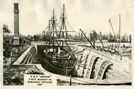 H.M.S. Cormorant in drydock