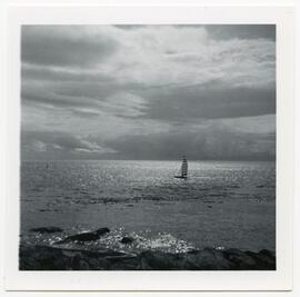 Ocean view with sailboat