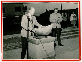 Unveiling of Memorial Park Centennial plaque