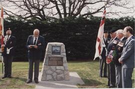 Esquimalt Memorial Cairn Ceremony April 10, 1989