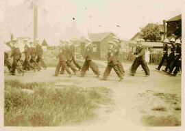 Naval troops marching