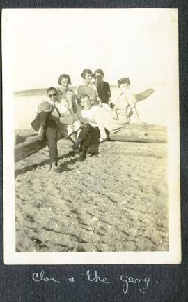 Group at the beach, Telegraph Bay