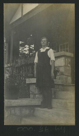 Young girl in school uniform