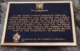 HBC Survey Marker Dedication Plaque - Old Esquimalt Road