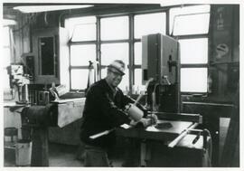 Jack Weber working in Yarrows electrical shop