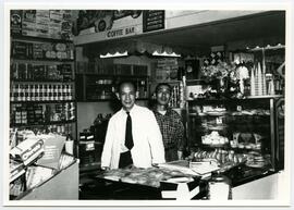 Two men in unidentified store