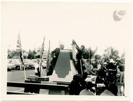 Lighting the torch at Buccaneer Days, 1971
