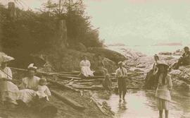 Group at beach, west of Brothers Islands