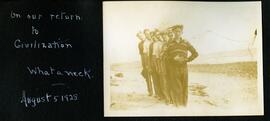 "On our return to civilization, what a week, August 5, 1928"